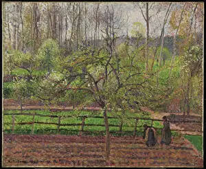 Springtime, Grey Weather, Eragny, 1895 (oil on canvas) Springtime, Grey Weather, Eragny, 1895 (oil on canvas)