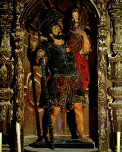 St. Christopher, 1597 (polychrome wood) St. Christopher, 1597 (polychrome wood)