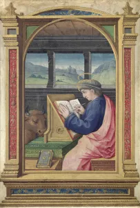 St. Luke Writing, from a Book of Hours (vellum) St. Luke Writing, from a Book of Hours (vellum)