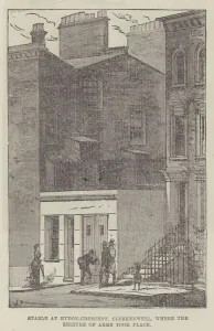 Stable at Rydon-Crescent, Clerkenwell, where the Seizure of Arms took Place (engraving) Stable at Rydon-Crescent, Clerkenwell, where the Seizure of Arms took Place (engraving)