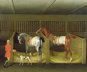 The Stables and Two Famous Running Horses belonging to His Grace, the Duke of Bolton The Stables and Two Famous Running Horses belonging to His Grace, the Duke of Bolton
