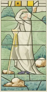 Stained glass in St Mark's - St Anthony (w/c on paper) Stained glass in St Mark's - St Anthony (w/c on paper)