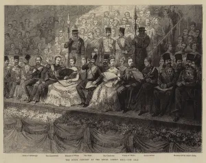 The State Concert at the Royal Albert Hall, the Dais (engraving) The State Concert at the Royal Albert Hall, the Dais (engraving)
