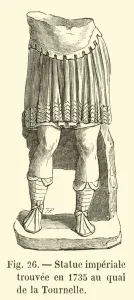 Statue imperiale trouvee en 1735 au quai de la Tournelle (engraving) Statue imperiale trouvee en 1735 au quai de la Tournelle (engraving)