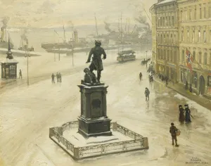 The Statue of Tordenskiold Facing Piperviken, Oslo Harbour, 1906 (oil on canvas) The Statue of Tordenskiold Facing Piperviken, Oslo Harbour, 1906 (oil on canvas)