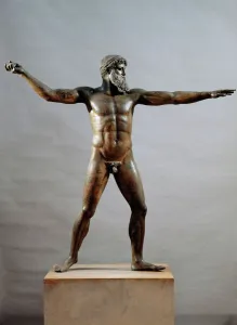 Statue of Zeus or Poseidon (often called God from Sea). 460 BC (Bronze sculpture) Statue of Zeus or Poseidon (often called God from Sea). 460 BC (Bronze sculpture)