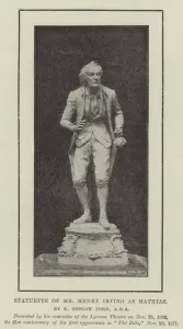 Statuette of Mr Henry Irving as Mathias (b/w photo) Statuette of Mr Henry Irving as Mathias (b/w photo)