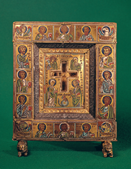 Staurotheque, Rhine School (champleve enamel) Staurotheque, Rhine School (champleve enamel)