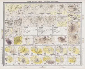 Storm and Winds, Asia and Southern Hemisphere (colour litho) Storm and Winds, Asia and Southern Hemisphere (colour litho)