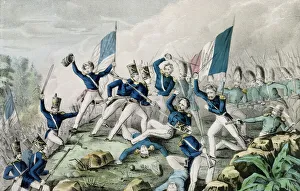 Storming of the Heights of Cerro Gordo, 1847 (colour litho) Storming of the Heights of Cerro Gordo, 1847 (colour litho)
