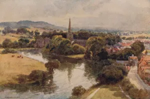 Stratford-on-Avon from the Memorial Theatre (colour litho) Stratford-on-Avon from the Memorial Theatre (colour litho)