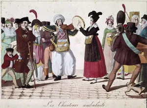 Street musicians (Onlookers in the streets) (Lithography, 19th century) Street musicians (Onlookers in the streets) (Lithography, 19th century)