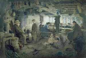 The Strict School Master, 1868 (w/c on paper) The Strict School Master, 1868 (w/c on paper)