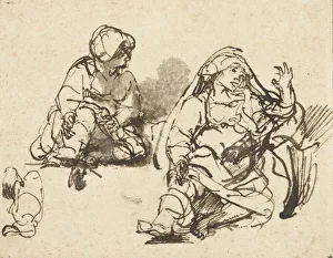 Studies for the Sick Woman in the Hundred Guilder Print, c Studies for the Sick Woman in the Hundred Guilder Print, c