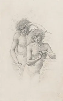 Study of two male nudes for Arthur in Avalon, c. 1885 (pencil on paper) Study of two male nudes for Arthur in Avalon, c. 1885 (pencil on paper)
