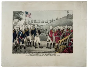 Surrender of Cornwallis, 1845 (colour litho) Surrender of Cornwallis, 1845 (colour litho)