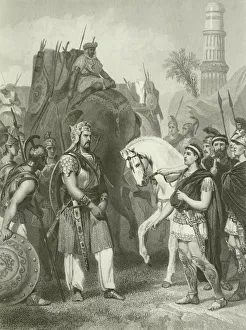 Surrender of Porus to the Emperor Alexander, 326 BC (engraving) Surrender of Porus to the Emperor Alexander, 326 BC (engraving)