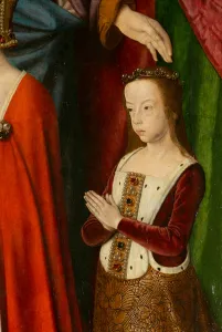 Suzanne de Bourbon, detail. Triptych of the master of Moulins, 1502 (tgempera on wood) Suzanne de Bourbon, detail. Triptych of the master of Moulins, 1502 (tgempera on wood)