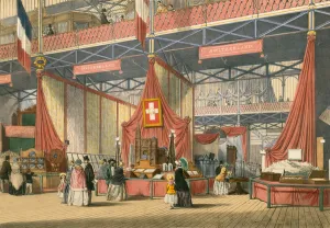 Swiss section of The Great Exhibition of 1851 (colour litho) Swiss section of The Great Exhibition of 1851 (colour litho)