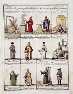 Table of the Principal Religions of the World (colour litho) Table of the Principal Religions of the World (colour litho)