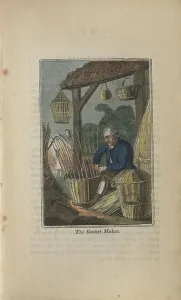 Artisan Craftsman Prints: 19th century basket maker