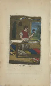 Vintage Printmaking Techniques Prints: 19th century calico printer