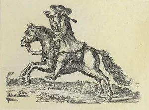 Horse Riding Scene Prints: 19th century mounted postboy