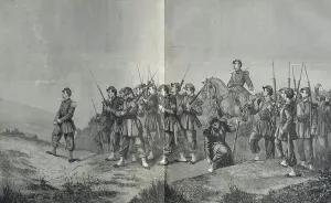 Engraved Historical Artwork Prints: Before the Attack, 1870 (engraving)