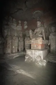China UNESCO World Heritage Site Prints: China, Chongqing, Dazu County, Mount Baoding, Dazu Rock Carvings, Stone sculptures