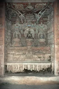 Dazu Rock Carvings Stone Sculpture Print, 11th Century