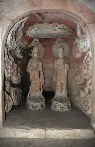 China UNESCO World Heritage Site Prints: China, Chongqing, Dazu County, Mount Baoding, Dazu Rock Carvings, Stone sculptures