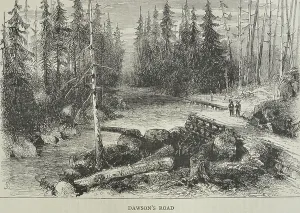 Canadian Nature Scene Prints: Dawson's Road, 1870 (engraving)