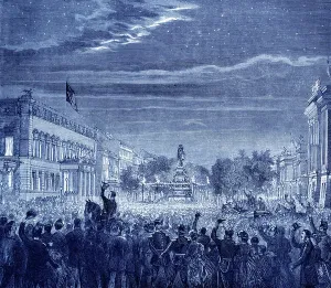 German History Art Prints: After the Declaration of War, 1870 (engraving)