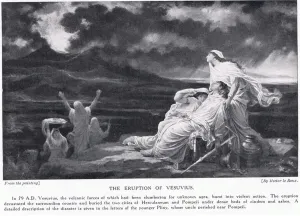 Vesuvius Eruption 79 AD Prints: The eruption of Vesuvius 79AD