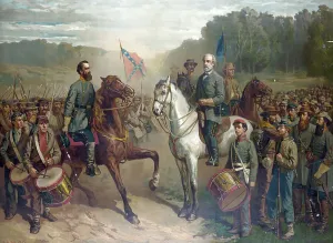 General Robert E Lee Prints: General Robert E. Lee with troops, 1879