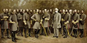 Confederate Army Leaders Prints: Group portrait of General Robert E