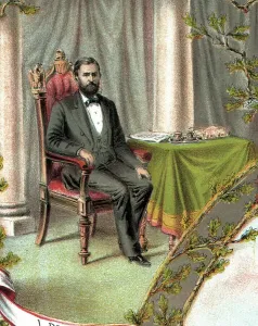 US Railroad History Prints: I Rule for All, 1875