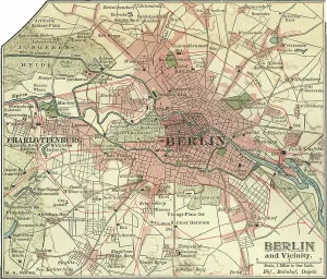 Berlin City Map Prints: Map of Berlin, c.1900 (engraving)