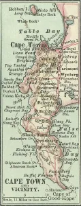 Navigational Equipment Illustrations Prints: Map of Cape Town, c.1900 (engraving)