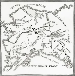 United States Historical Maps Prints: Map of the Klondike Gold Diggings and vicinity