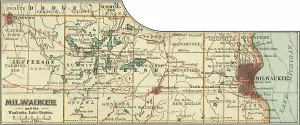 Navigational Equipment Illustration Prints: Map of Milwaukee, c.1900 (engraving)