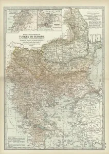 Middle Eastern Geography Prints: Map of Turkey, c.1900 (engraving)