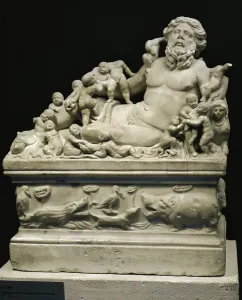 Marble Statue of Tiber River Print (Copy, Louvre)