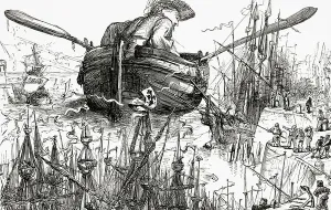 Gulliver's Travels Illustration Prints: A mighty concourse of people appeared upon my arrival
