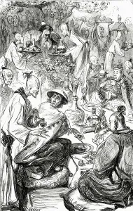 Gulliver's Travels Illustrations Prints: A new set of ghosts served up the meat and waited at the table