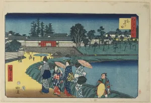 Outer Sakurada, April 1854 Print by Hiroshige (1797-1858)