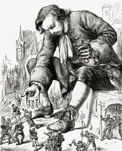 Jonathan Swift Prints: Pushing them forward with the butt ends of their pikes into my reach