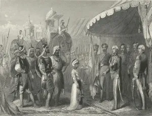 British East India Company Prints: Scene from The First Anglo-Sikh War
