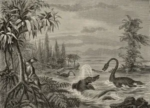 Nineteenth Century Nature Scenes Prints: Scene during Lower Oolite period