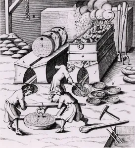 Copperplate Engraving Art History Prints: Smelting copper